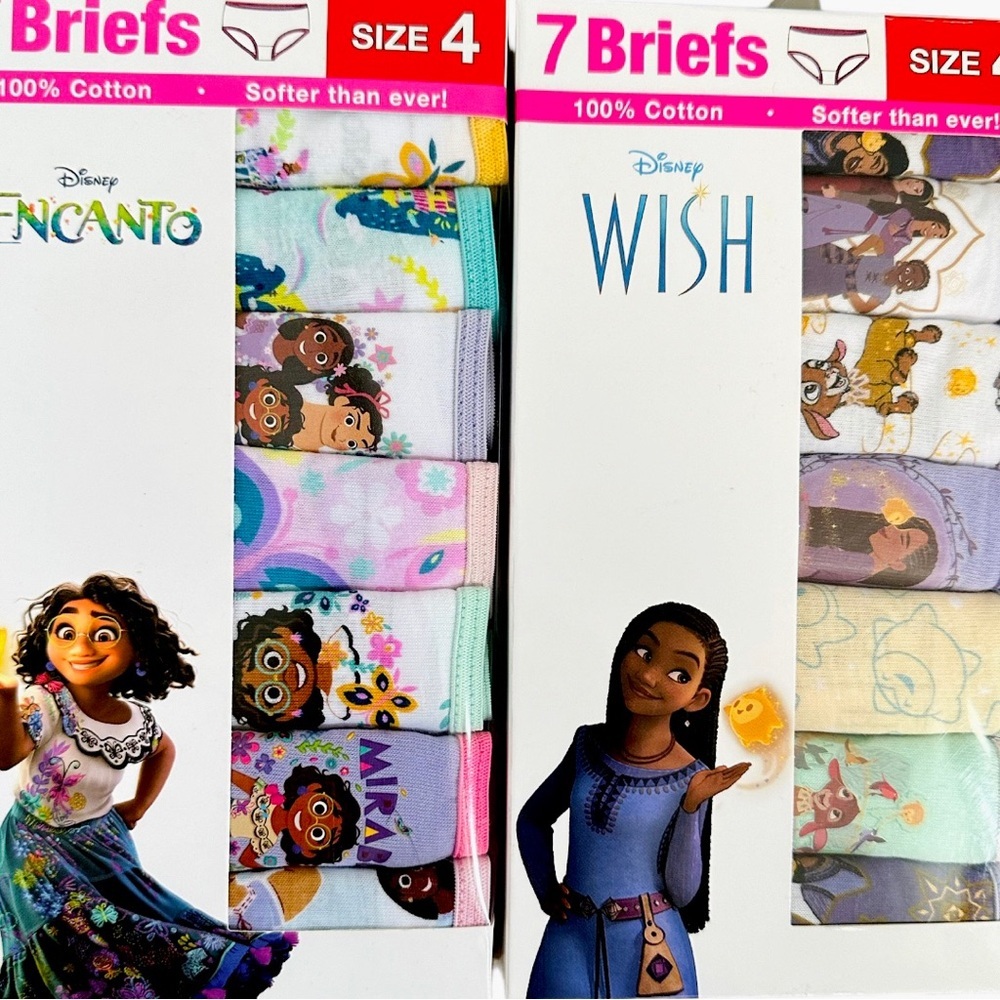 Disney Wish Disney Encanto 14 Pairs Girls size 4 Underwear Briefs New